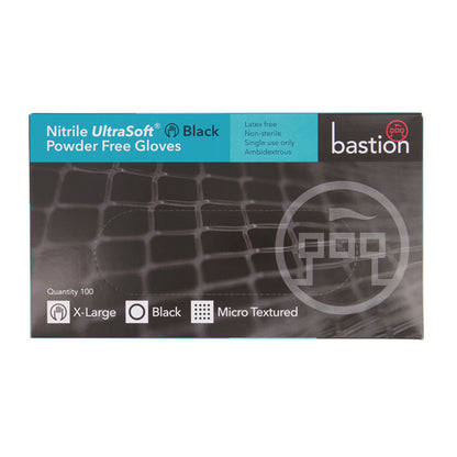 Nitrile Ultra Soft Powder Free Black Gloves X Large 100Pk