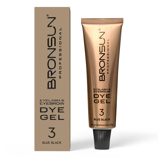 Bronsun Eyelash and Eye Brow Dye 15ml (Hybrid) Blue Black
