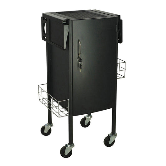 Beauty Supply Co. Deluxe Lockable Metal Trolley Black