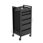 Beauty Supply Co. Studio 5-Drawer Salon Trolley Black