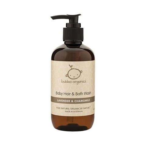 Bubba Organics Lavender &amp; Chamomile Hair &amp; Bath Wash 250ml
