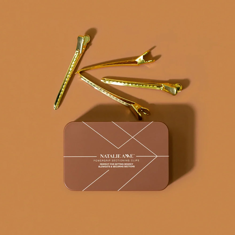 Natalie Anne PowerGrip Sectioning & Blowout Clips 15 Pack – Gold