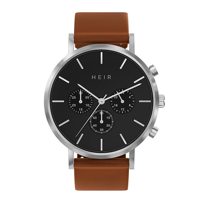 Heir Watches Chrono Noir Silver