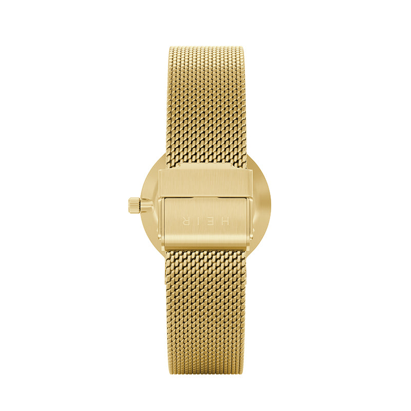 Heir Watches Classic Noir Mesh 28mm Gold