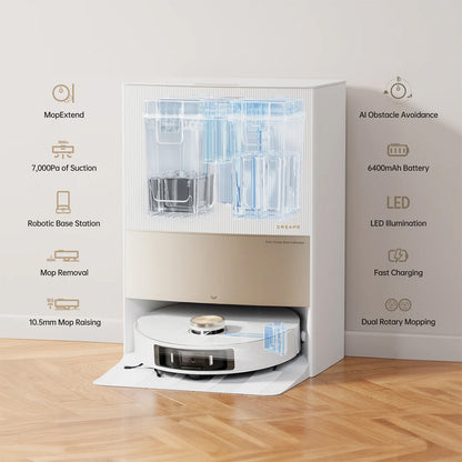 Dreame L20 Ultra Robot Vacuum and Mop Cleaner with Auto Mop Cleaning and Drying, Self-Refilling and Self-Emptying Base Station
