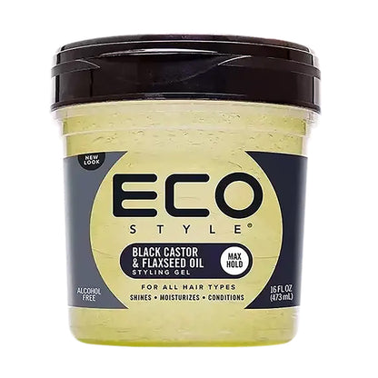 Eco Style Black Castor & Flaxseed Oil Styling Gel 454g