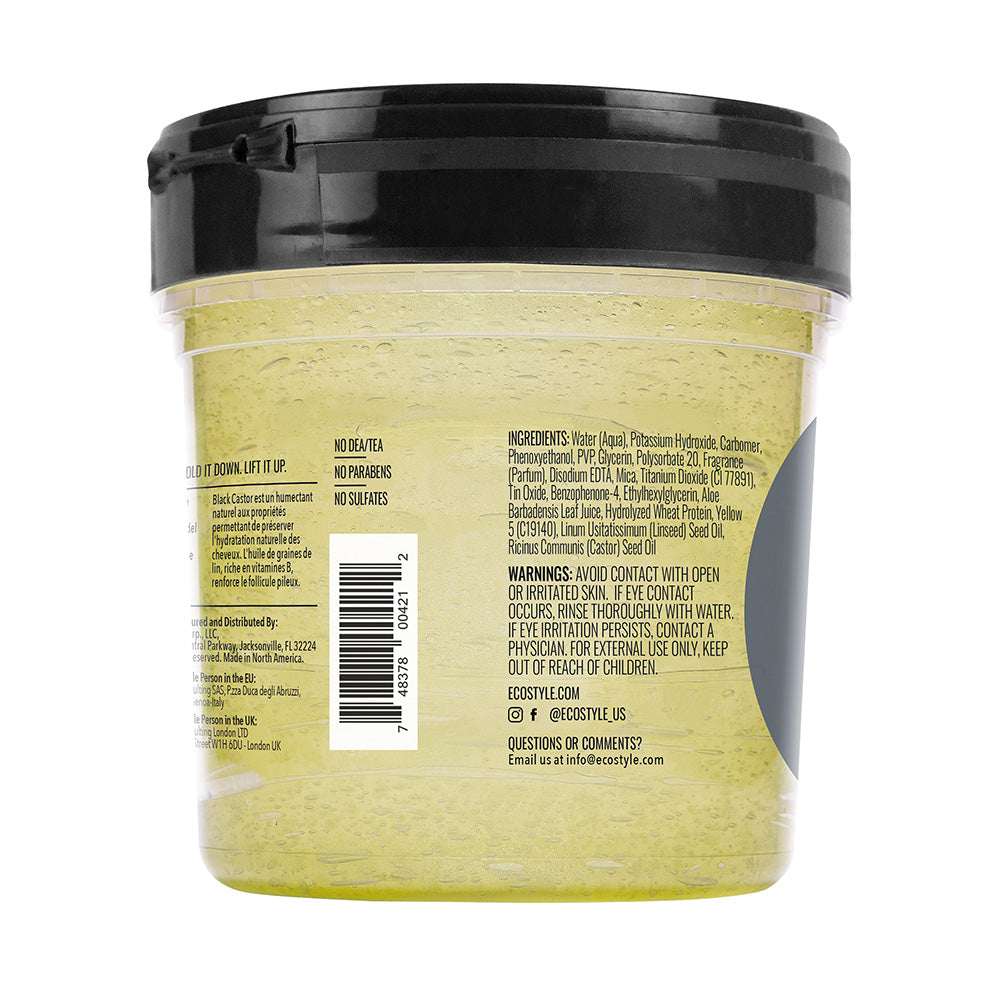 Eco Style Black Castor & Flaxseed Oil Styling Gel 454g