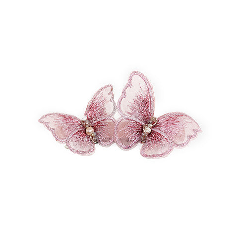 Evalina Twin Energy Butterfly Hair Clip In Pink