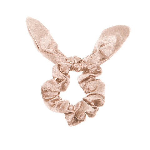 Evalina Rabbit Ear Scrunchie Champange