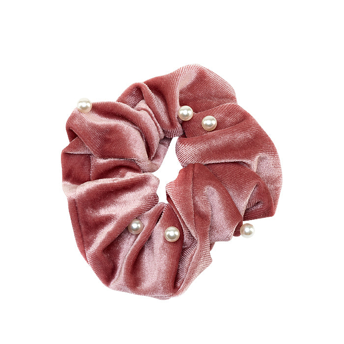 Evalina Velvet Pearl Scrunchie Trio Pack