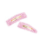 Evalina Beaded Up Crystals Duo Hair Clips Pack Pink