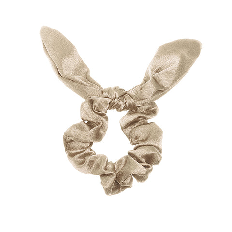 Evalina Rabbit Ear Scrunchie Mushroom