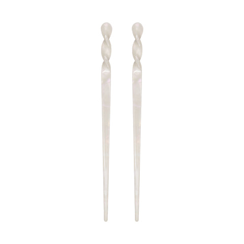Evalina Get Twisted Hair Sticks Duo Pack Clear