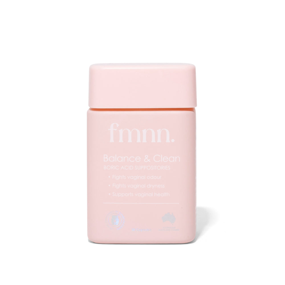 FMNN Balance & Clean- Boric Acid Suppositories 30 Capsules