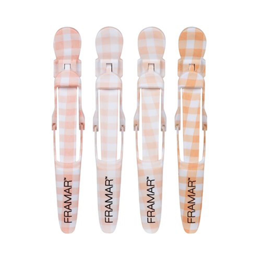 Framar Peach Please Gator Grip Clips 4 Pack