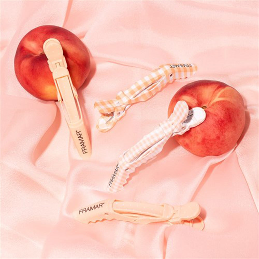 Framar Peach Please Gator Grip Clips 4 Pack