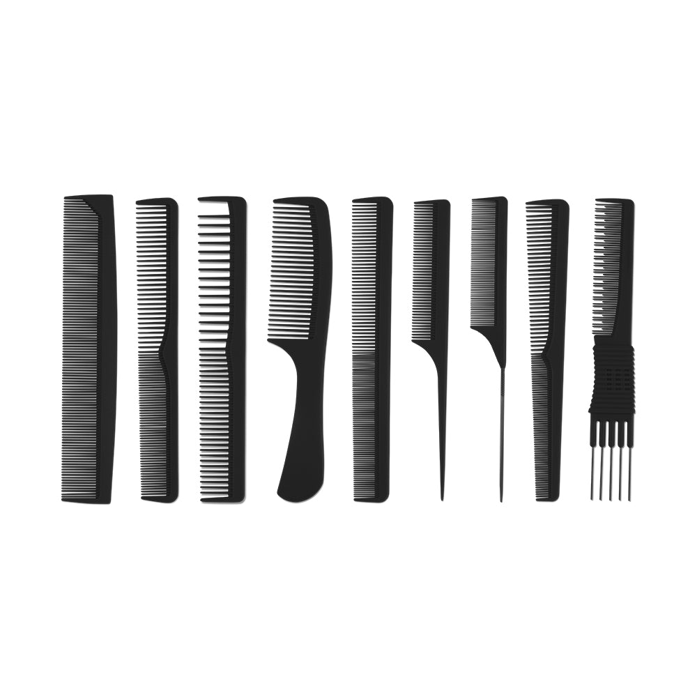 Comb Set Black 9Pcs