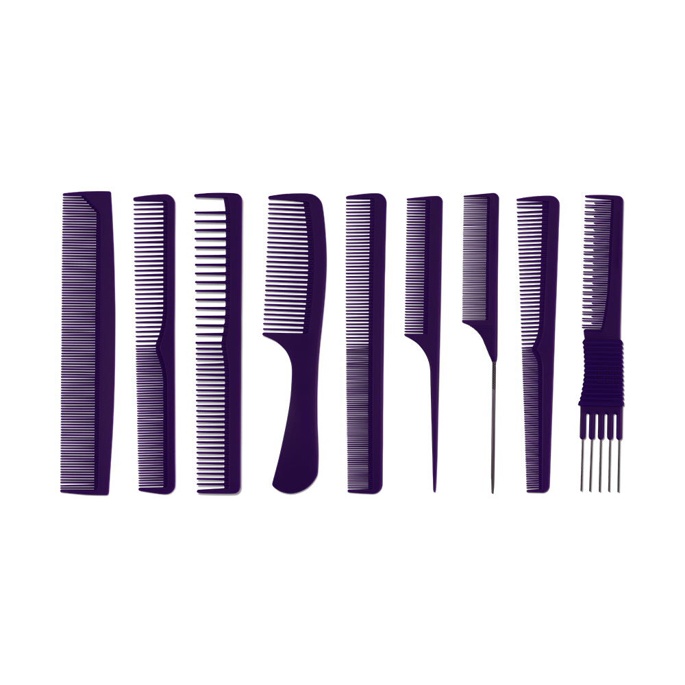 Comb Set Purple 9Pcs