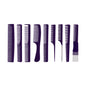 Comb Set Purple 9Pcs