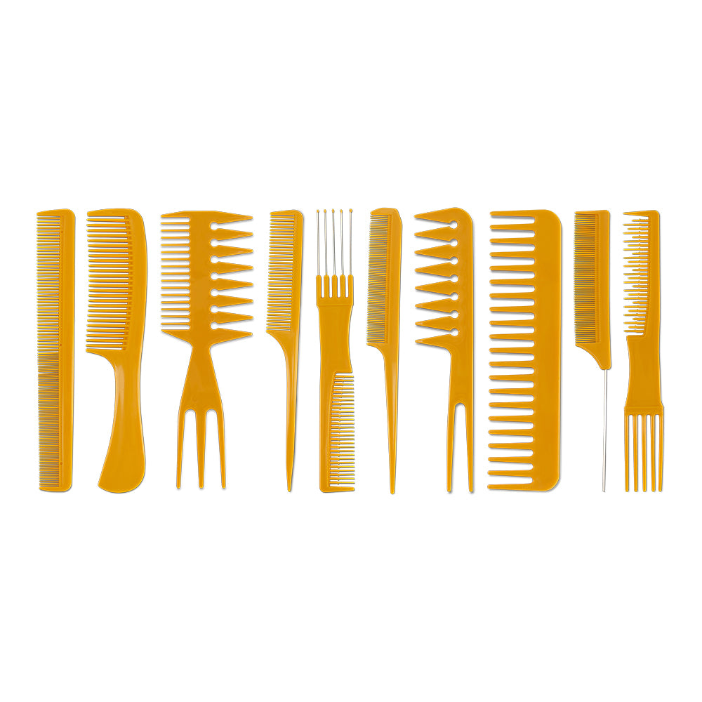 Comb Set Yellow 10Pcs