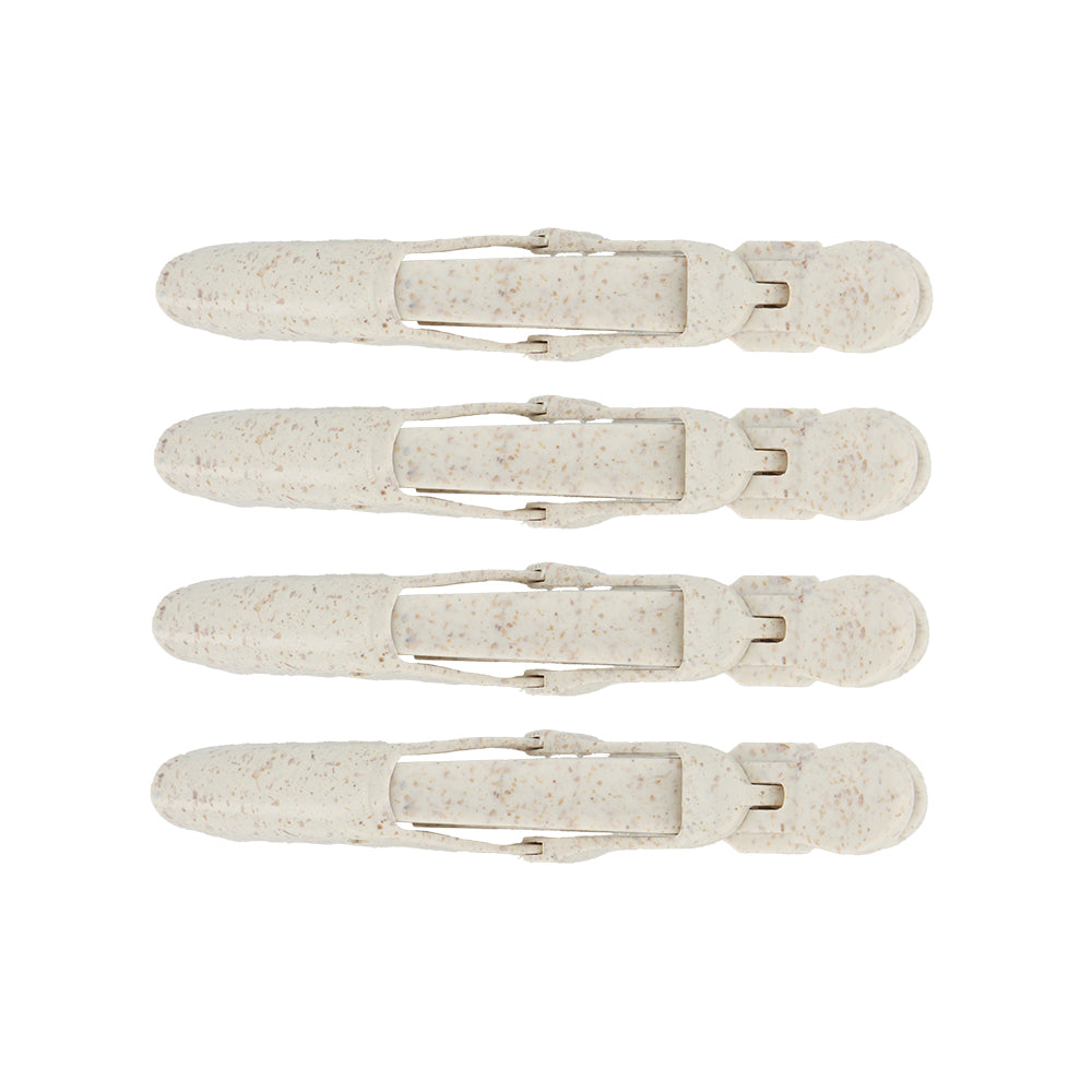 Crocodile Clips Speckled White 4Pk