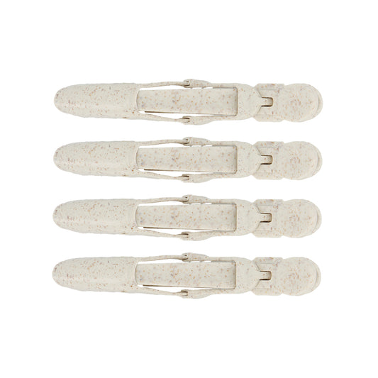 Crocodile Clips Speckled White 4Pk