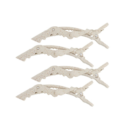 Crocodile Clips Speckled White 4Pk