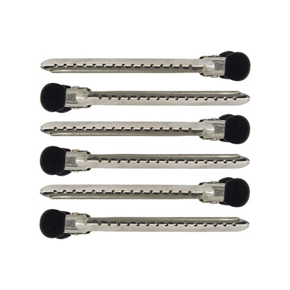 Duckbill Long Clips Silver 6Pk