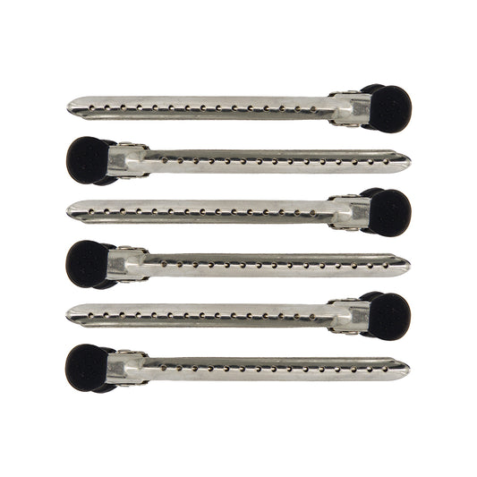 Duckbill Long Clips Silver 6Pk