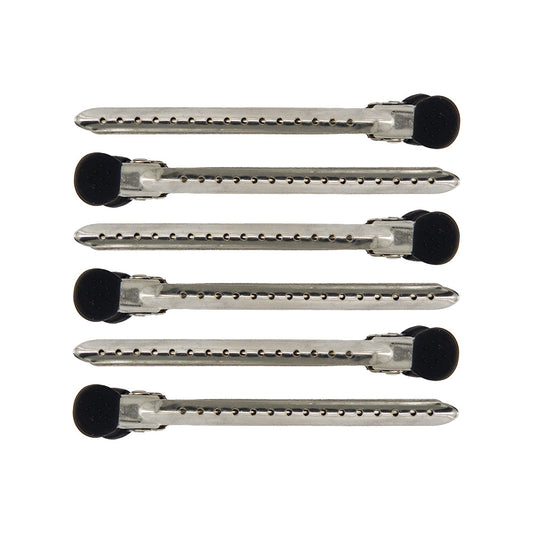 Duckbill Long Clips Silver 6Pk