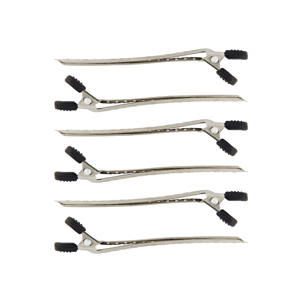 Duckbill Long Clips Silver 6Pk