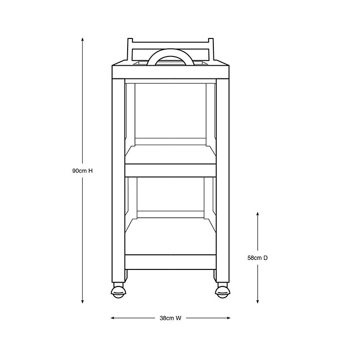 (DISCONTINUED) Glammar Wooden Spa Trolley