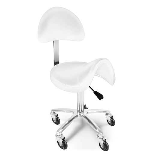 Glammar Sox Saddle Stool With Back White