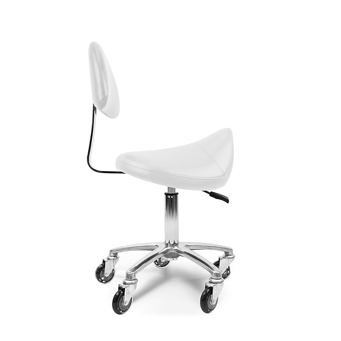 Glammar Sox Saddle Stool With Back White