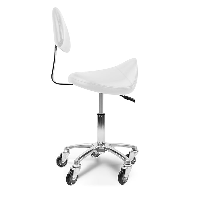 Glammar Sox Saddle Stool With Back White