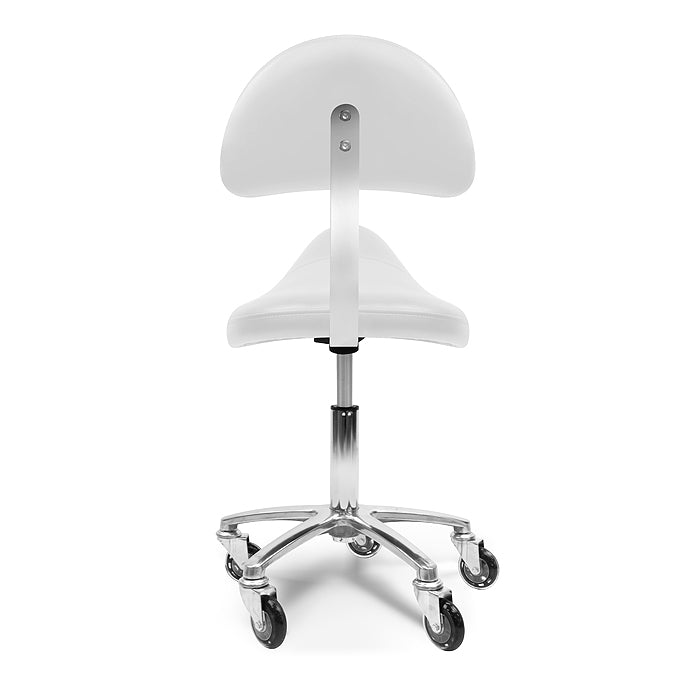 Glammar Sox Saddle Stool With Back White