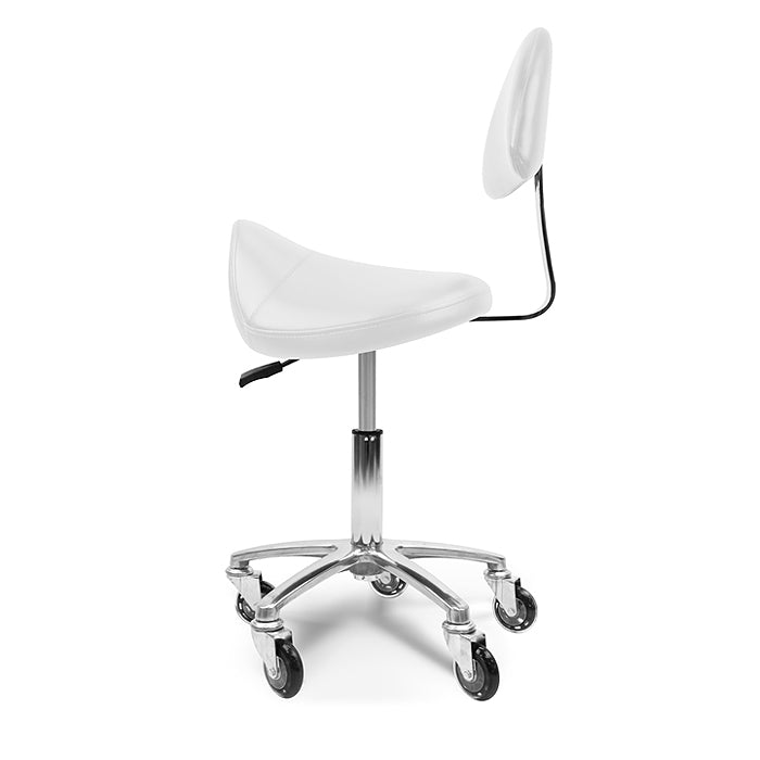 Glammar Sox Saddle Stool With Back White