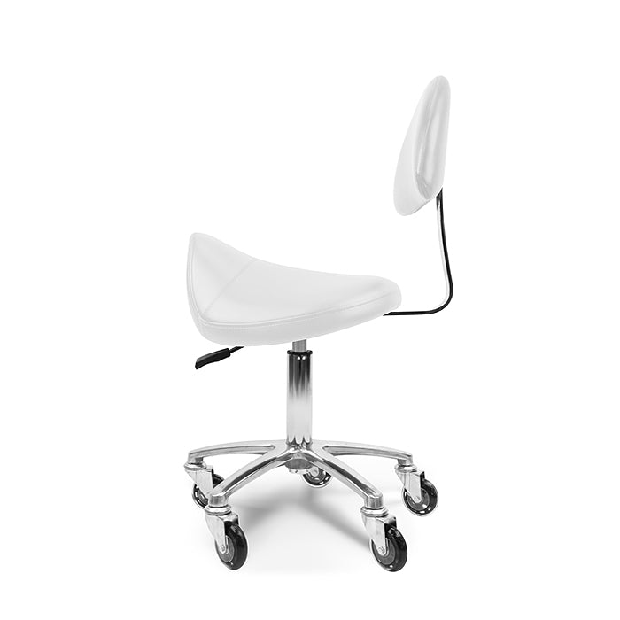 Glammar Sox Saddle Stool With Back White