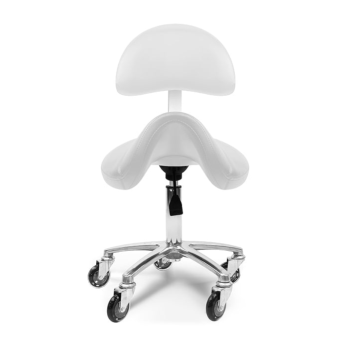 Glammar Sox Saddle Stool With Back White