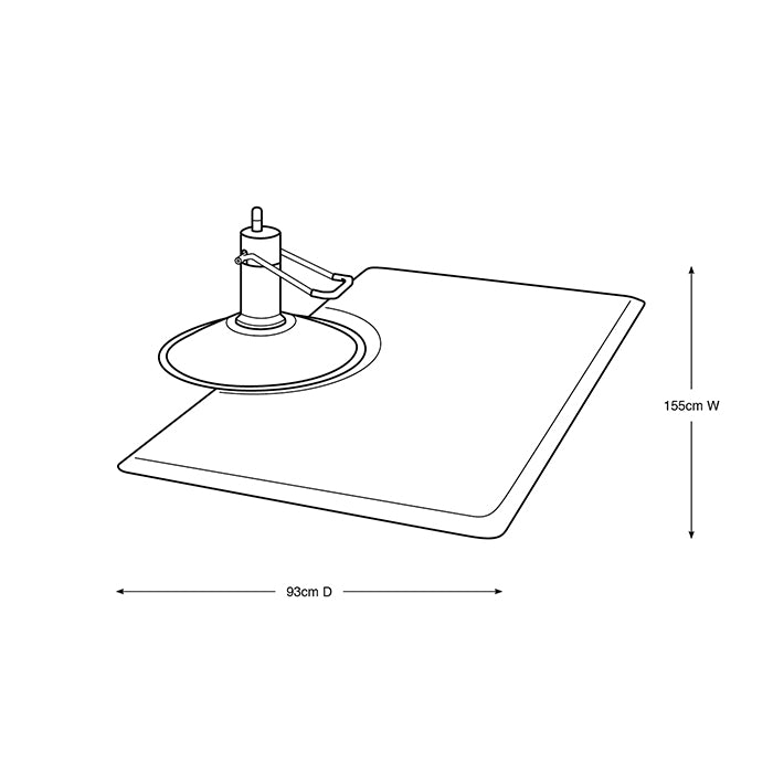 Glammar Anti Fatigue Mat Rectangle Black