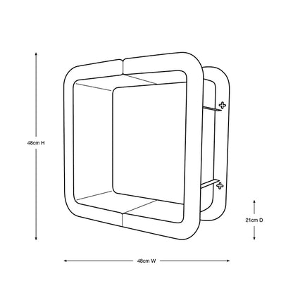 Glammar Towel Rack Square White