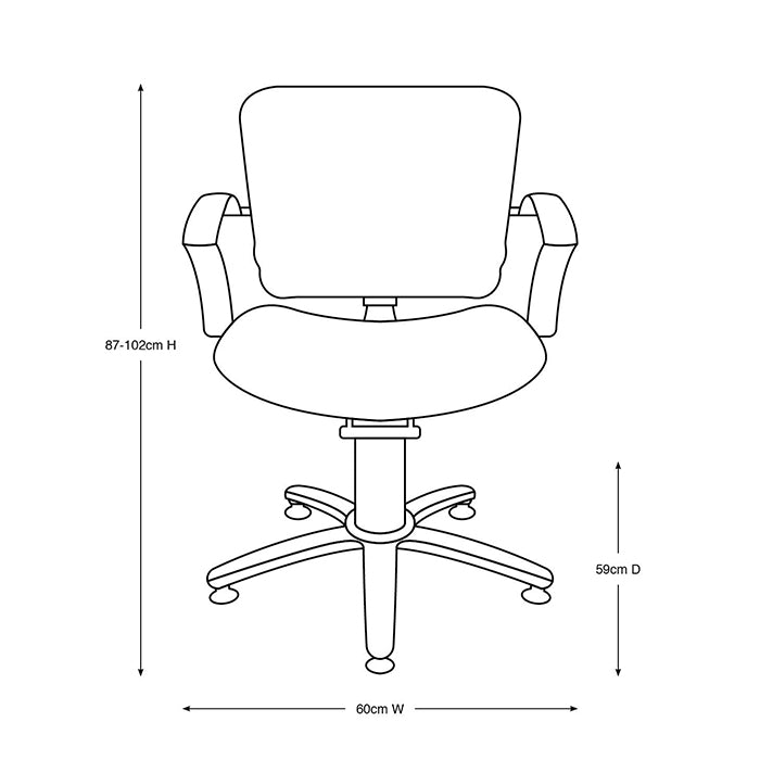 (DISCONTINUED) Glammar Alistair Chair Hydraulic White