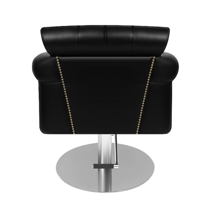 (DISCONTINUED) Glammar Avery Salon Chair Black With Round Base