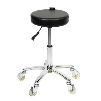 Glammar Chrome Salon Stool Black