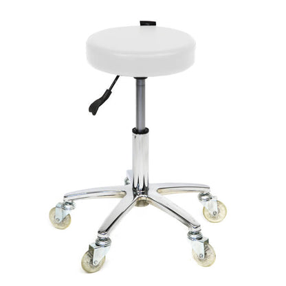 Glammar Chrome Salon Stool White