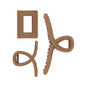 Hey Stacey Essential Claw Clips 3Pcs - Pastel Brown