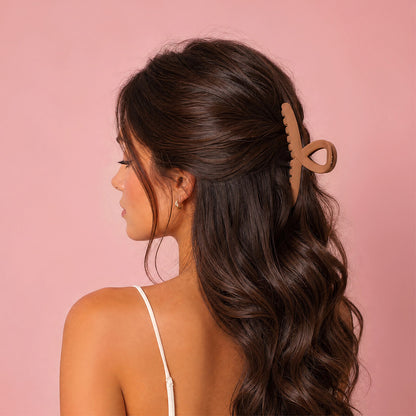 Hey Stacey Essential Claw Clips 3Pcs - Pastel Brown