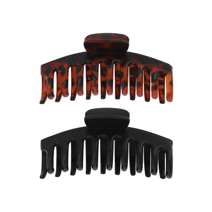 Hey Stacey Classic Claw Clips 2Pcs - Black & Tortoise