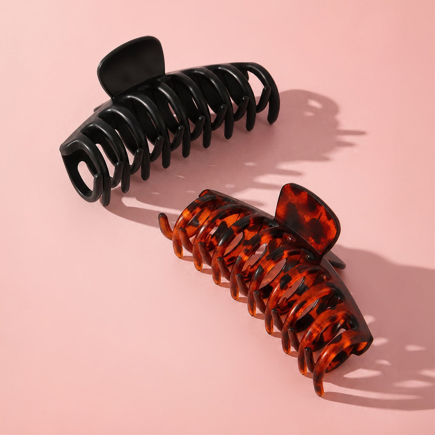 Hey Stacey Classic Claw Clips 2Pcs - Black & Tortoise