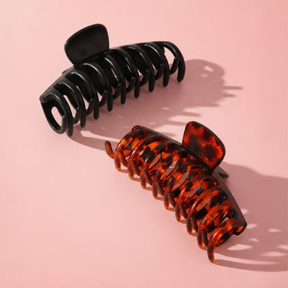 Hey Stacey Classic Claw Clips 2Pcs - Black & Tortoise